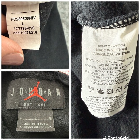 Air Jordan Artist Series Jammies Holmes Fleece Hoodie Sweatshirt Mens Large - Picture 11 of 11